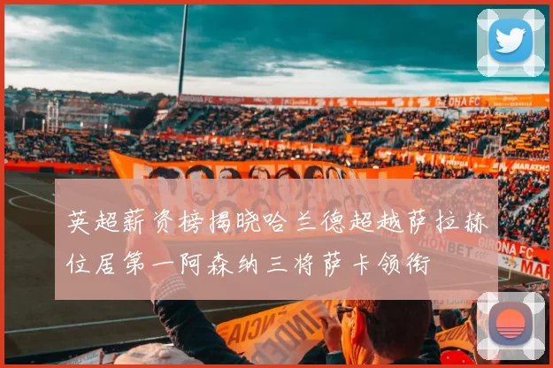 英超薪资榜揭晓哈兰德超越萨拉赫位居第一阿森纳三将萨卡领衔